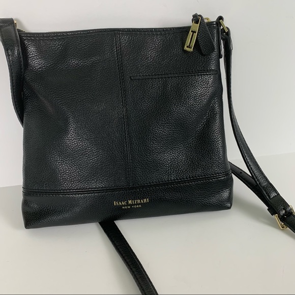 Isaac Mizrahi Kay Leather Crossbody Perforated Bag - Picture 13 of 13